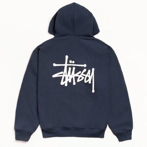 NEW Stussy Basic Hoodie Navy Blue Small SOLD OUT ONLINE